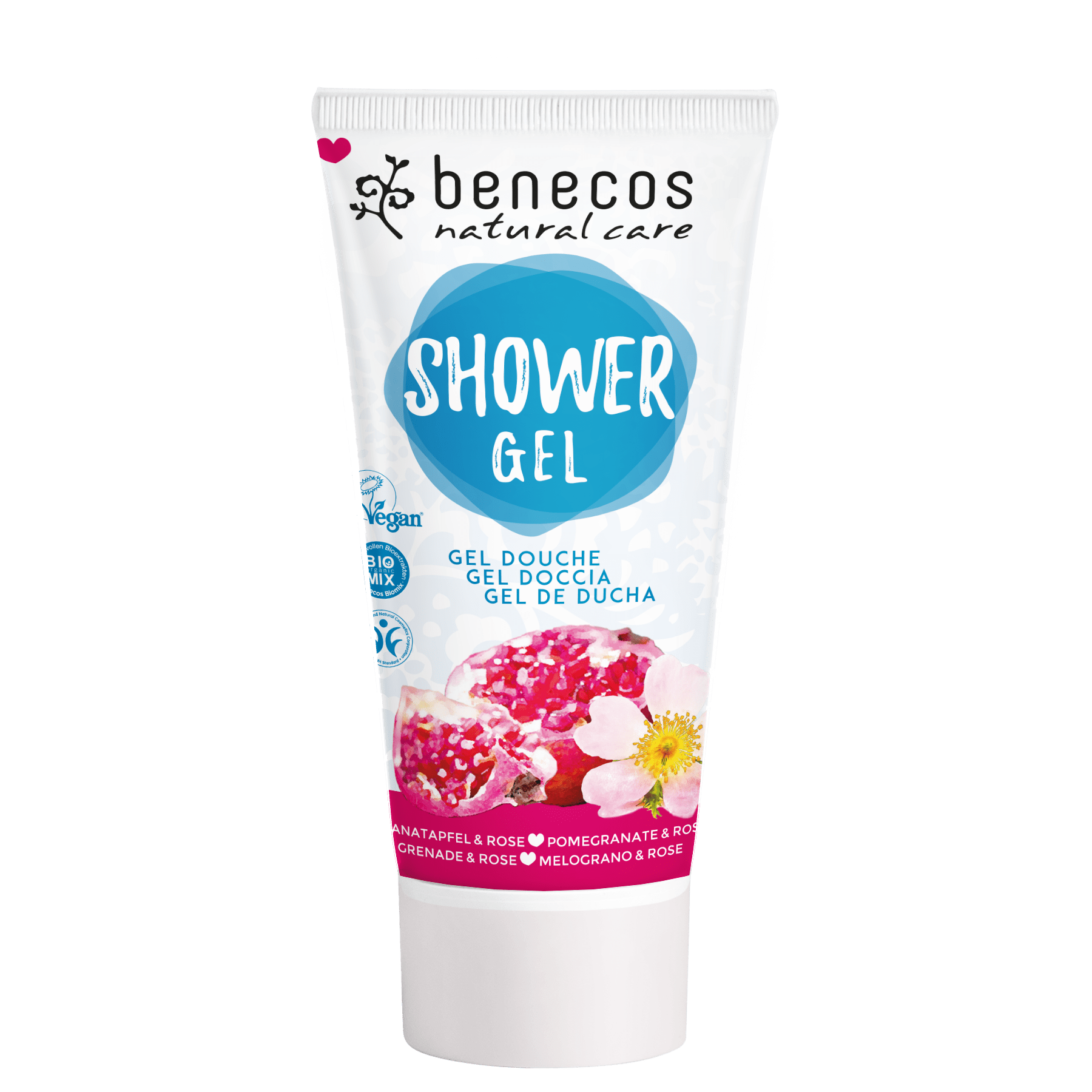 Gel de Dus cu Rodie si Trandafir Benecos 200 ml