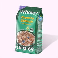 Granola Bio Vegana cu Alune de Padure si Caju Coapte Wholey 300 g