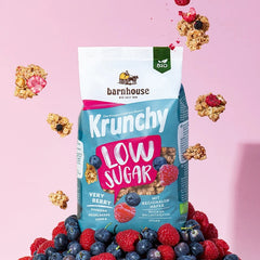 Granola Bio cu Fructe de Padure Low Sugar Krunchy Barnhouse 375 g