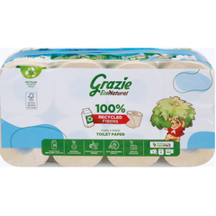 Hartie Igienica Eco Reciclata 3 straturi 8 role Grazie Eco Natural