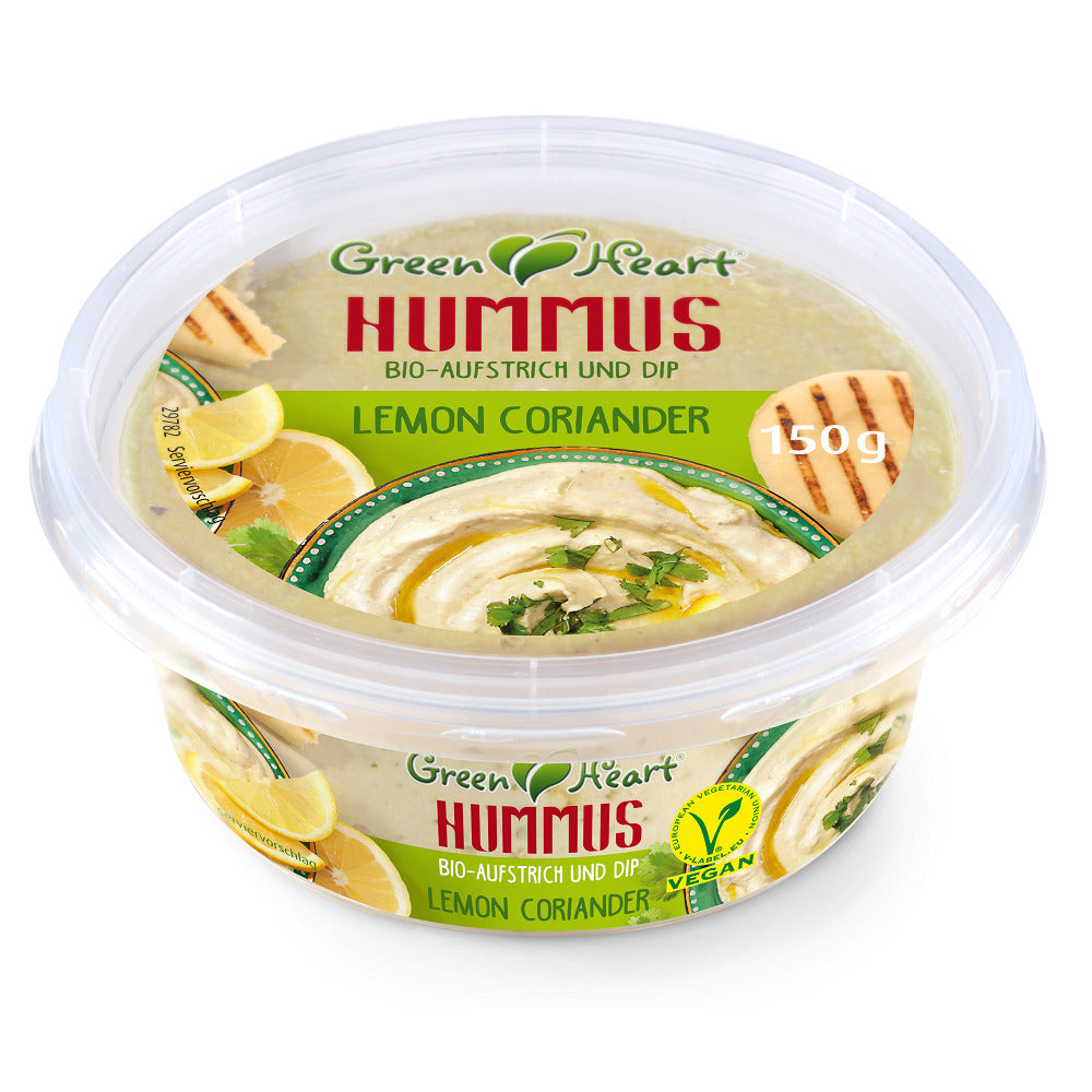 Humus Bio cu Lamaie si Coriandru Green Heart 150 g