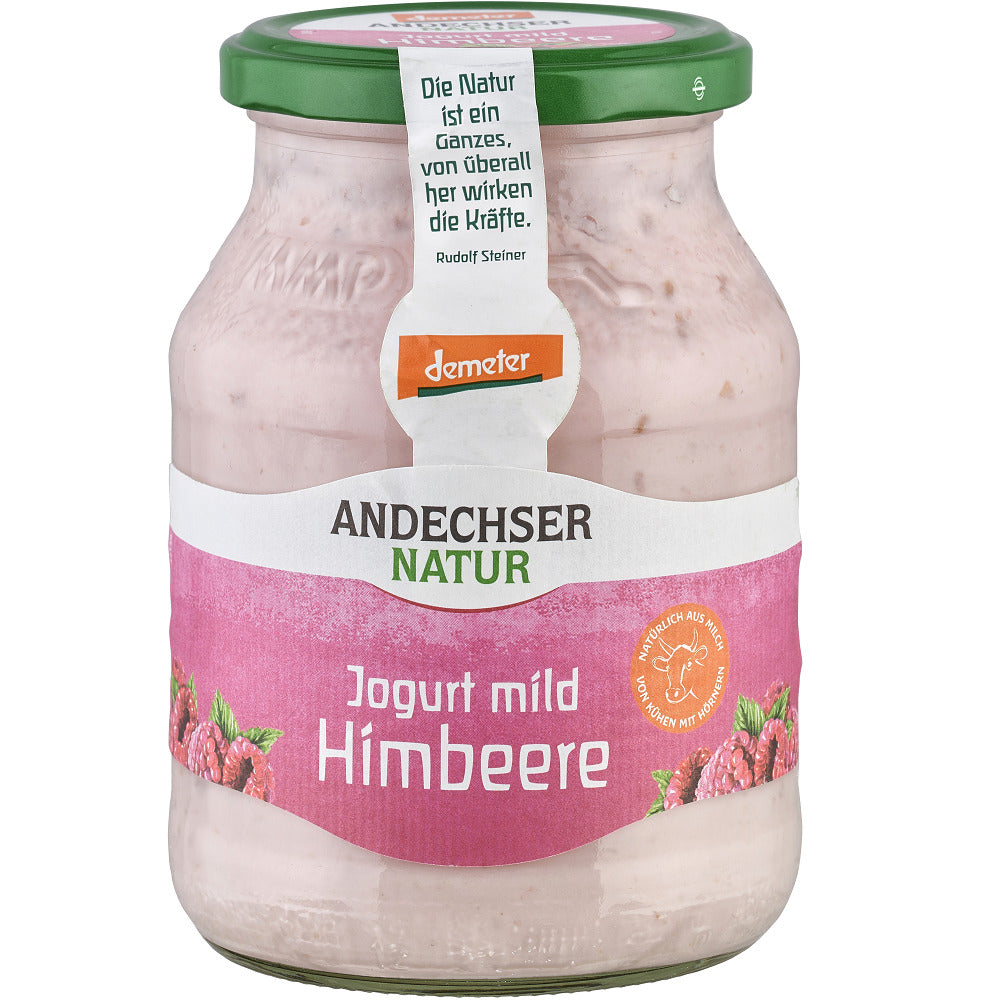 Iaurt de Vaca Bio cu Zmeura 3,8% Borcan Andechser Natur 500 g