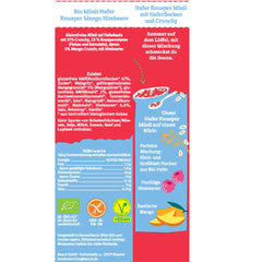 Musli Bio Crocant Vegan Fara Gluten din Ovaz Mango si Zmeura Bauck Hof 285 g