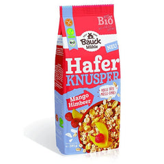 Musli Bio Crocant Vegan Fara Gluten din Ovaz Mango si Zmeura Bauck Hof 285 g