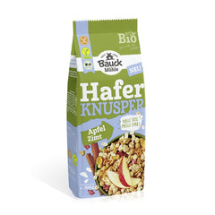 Musli Bio Crocant Vegan Fara Gluten din Ovaz cu Mar si Scortisoara Bauck Hof 300 g