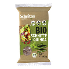 Paine Bio de Quinoa Neagra Felii Fara Gluten Schnitzer 250 g-contine 13% quinoa neagra macinata, dovleac, seminte de floarea-soarelui.