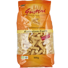 Paste Bio Fussili din Grau Dur Gustoni 500 g