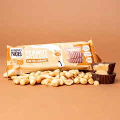Praline Bio cu Unt de Arahide si Caramel Sarat Vegane Naughty Nuts 3 x 13 g