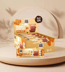 Praline Bio cu Unt de Arahide si Caramel Sarat Vegane Naughty Nuts 3 x 13 g