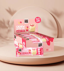 Praline Bio cu Unt de Caju si Zmeura Naughty Nuts 3 x 13 g