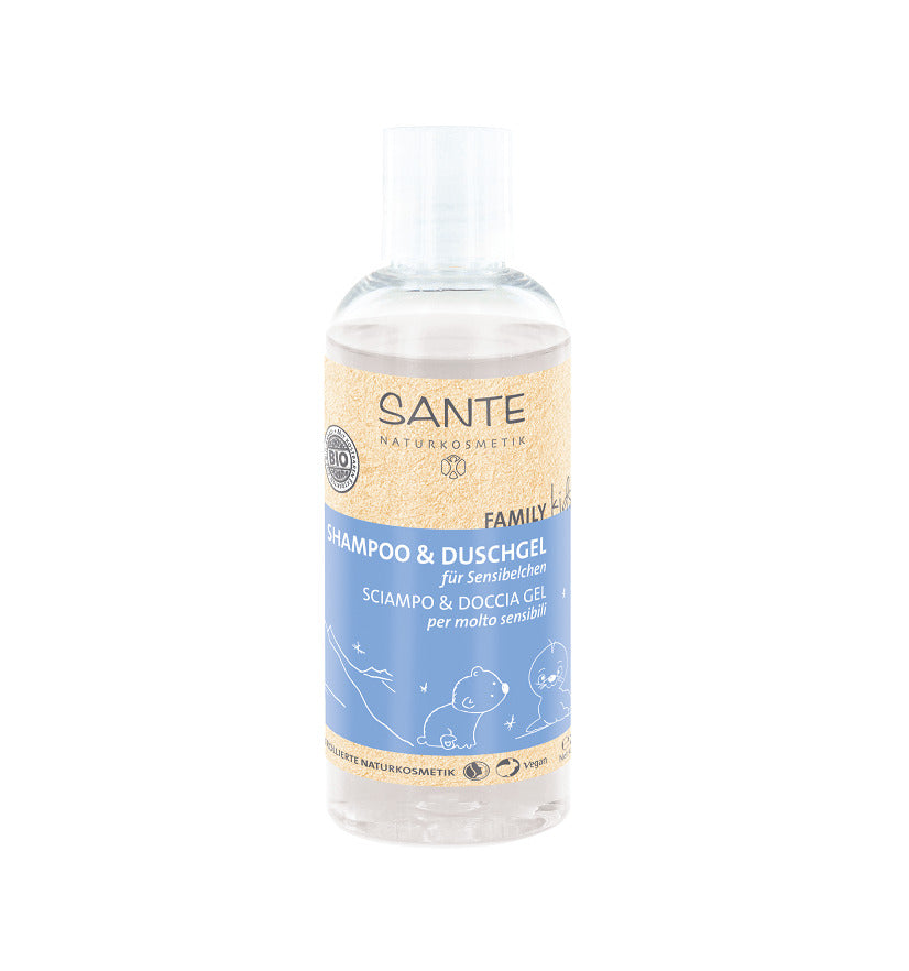 Sampon si Gel de Dus pentru Copii Sensitive Vegan Sante 200 ml