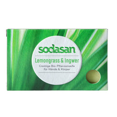 Sapun Solid Cremos Bio pentru Maini si Corp cu Lemongrass si Ghimbir Sodasan 100 g