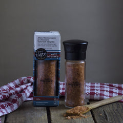 Sare Naturala Grunjoasa de Mare cu Piper Rosu Afumata si Rasnita Messolonghi 100 g