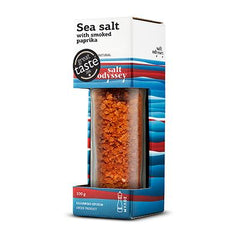 Sare Naturala Grunjoasa de Mare cu Piper Rosu Afumata si Rasnita Messolonghi 100 g