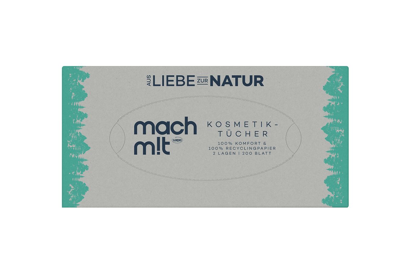 Servetele Cosmetice din Hartie Reciclata 100% 2 Straturi Wepa 200 buc