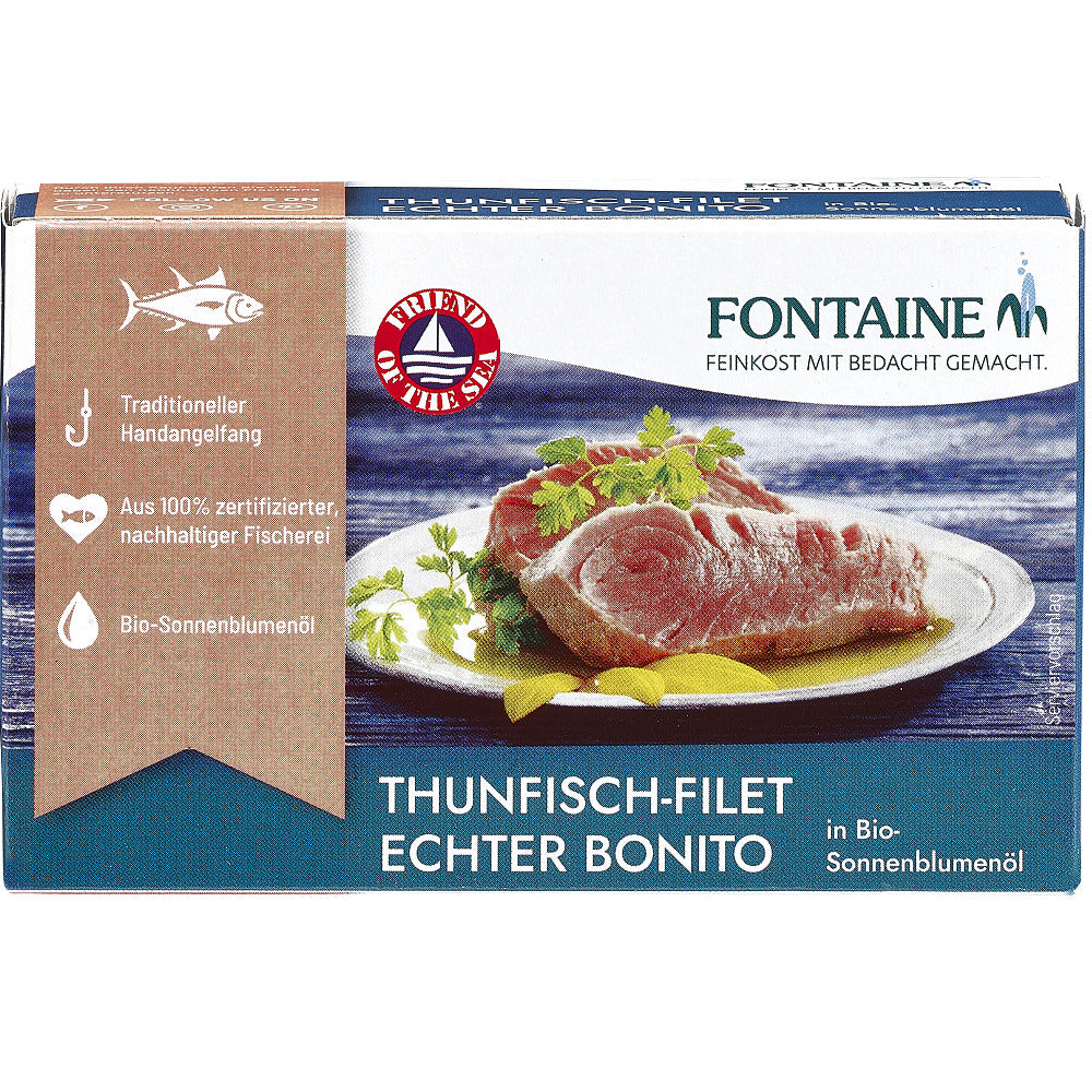 Ton Conserva in Ulei Bio de Floarea Soarelui Fontaine 120 g