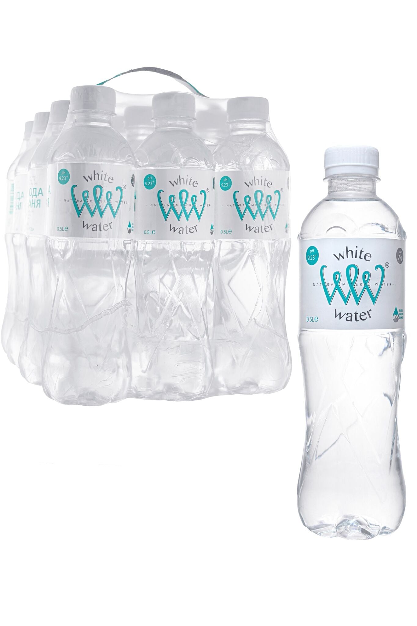 Apa White Water Naturala Plata Alcalina Ph 9,23 cu Ioni de Argint 0,5 l