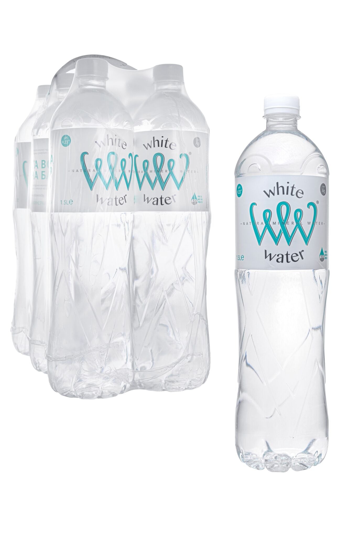 Apa White Water Naturala Plata Alcalina Ph 9,23 cu Ioni de Argint 1,5 l