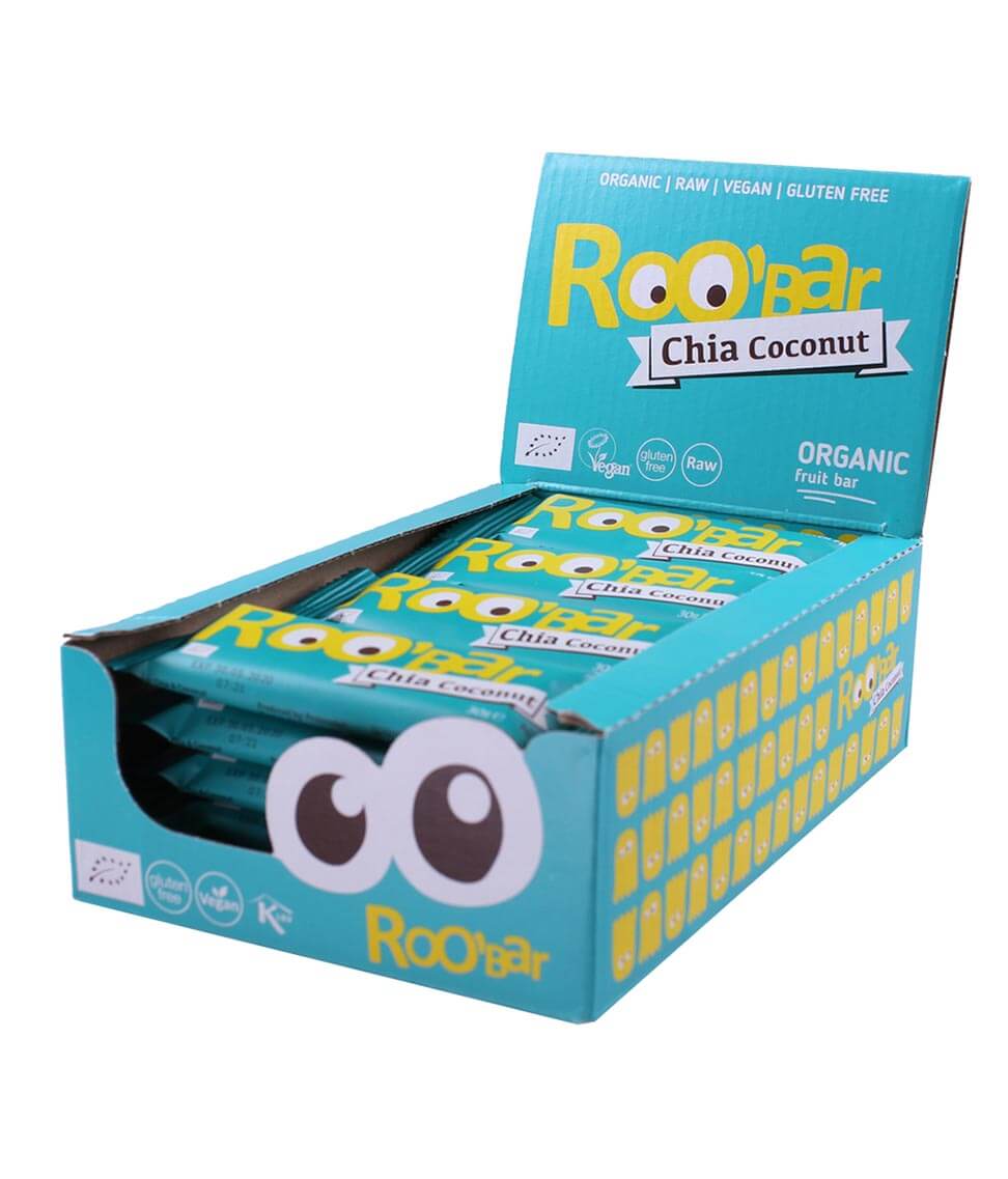 Baton Bio Raw cu Seminte de Chia si Cocos Roobar 30 g
