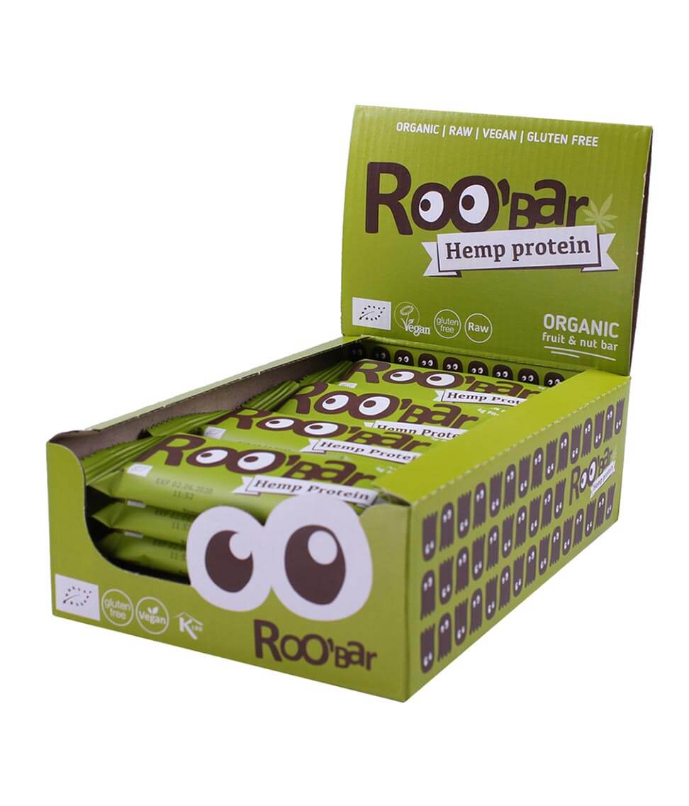 Baton Proteic Bio Raw cu Canepa Roobar 30 g