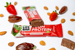 Baton Proteic Bio Vegan cu Capsuni Fara Gluten Lifefood 40 g