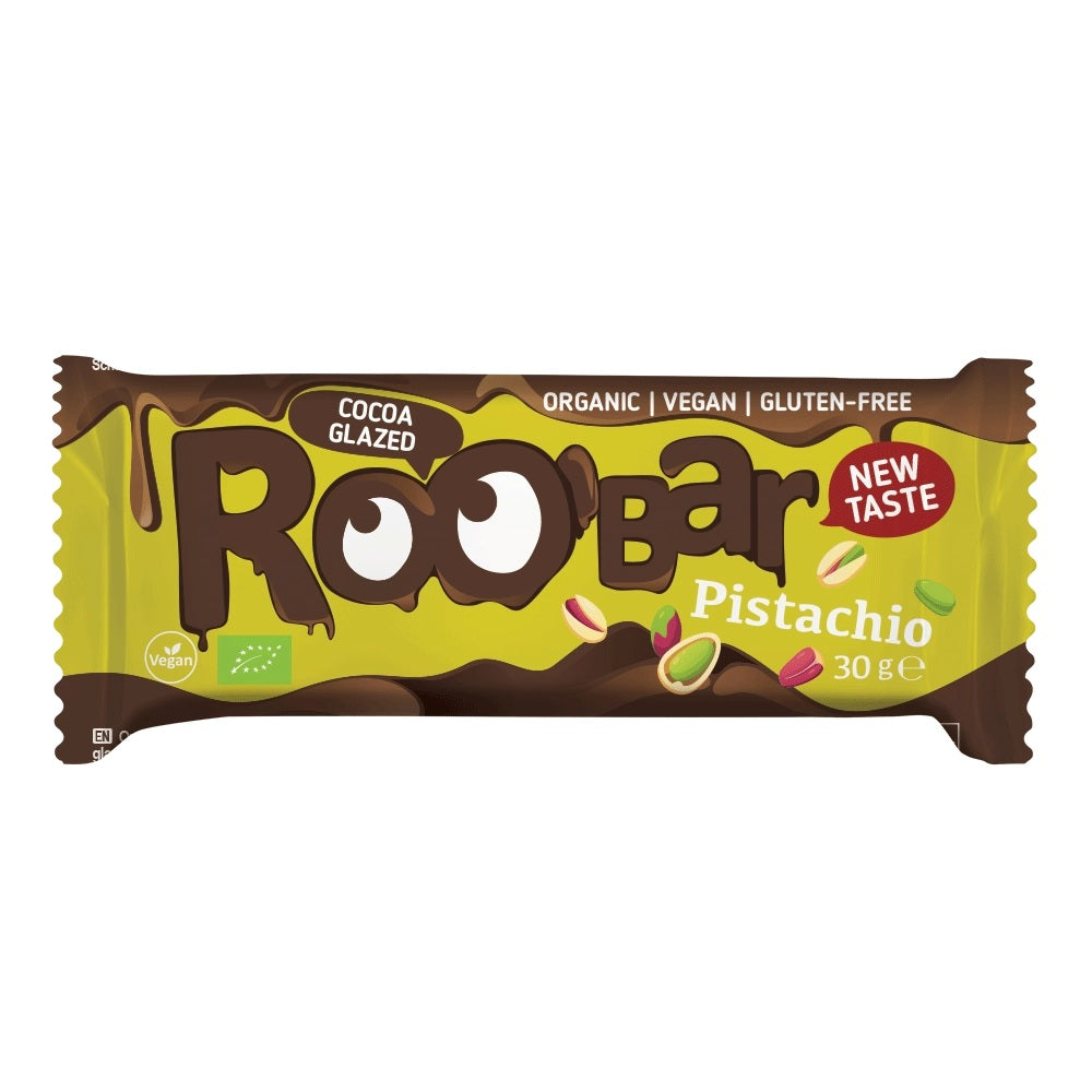Baton de Fistic Bio Vegan Invelit in Ciocolata Roobar 30 g