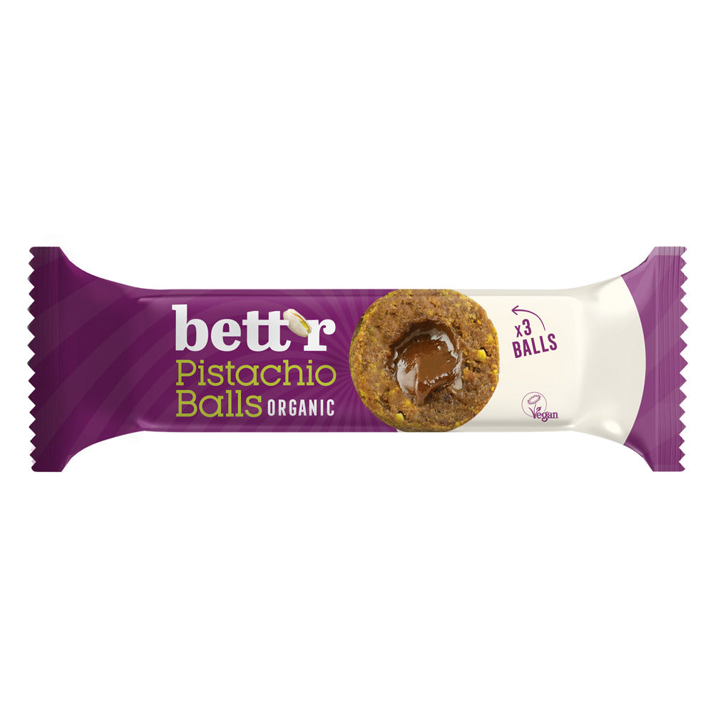 Bio Bilute de Fructe Organice cu Umplutura de Fistic Vegane Fara Gluten Bettr 45 g
