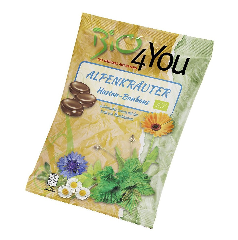 Bio Bomboane cu Ierburi Alpine Vegan Bio4You 75 g
