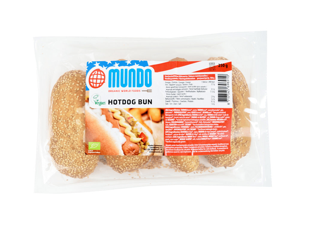 Bio Chifle pentru Hot Dog Vegan O Mundo 4 buc 250 g