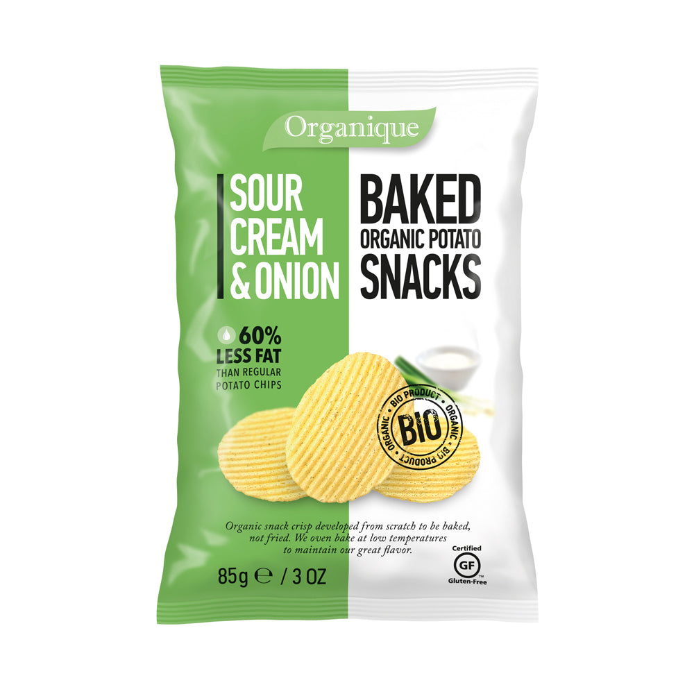 Bio Chips din Cartofi cu Ceapa si Smantana Fara Gluten Organique 85 g