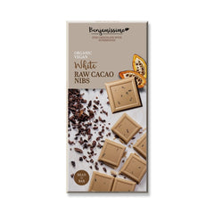 Bio Ciocolata Alba Raw Cacao Nibs Vegan Fara Gluten Benjamissimo 70 g