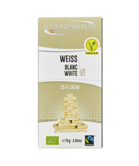 Bio Ciocolata Alba cu Migdale Vegan Schonenberger 75 g