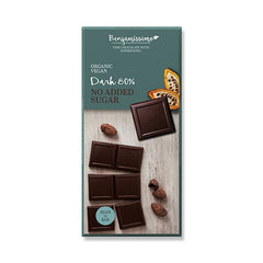 Bio Ciocolata Neagra 80% Vegan Fara Zahar Fara Gluten Benjamissimo 70 g