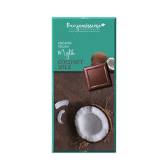 Bio Ciocolata Vegana Cu Lapte de Cocos Fara Gluten Coconut Milk Benjamissimo 70 g
