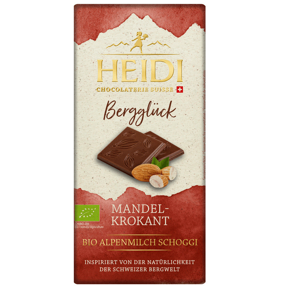 Bio Ciocolata cu Migdale Crocante Heidi 75 g