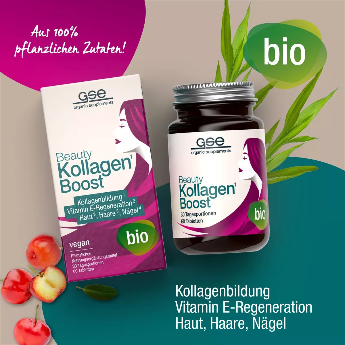 Complex Bio Pentru Colagen Vegan GSE 60 Pastile 30 g