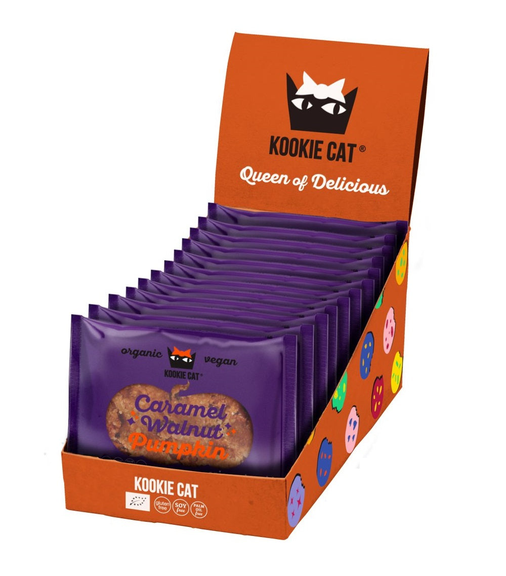 Bio Cookie cu Nuci Caramelizate si Dovleac Kookie Cat 50 g