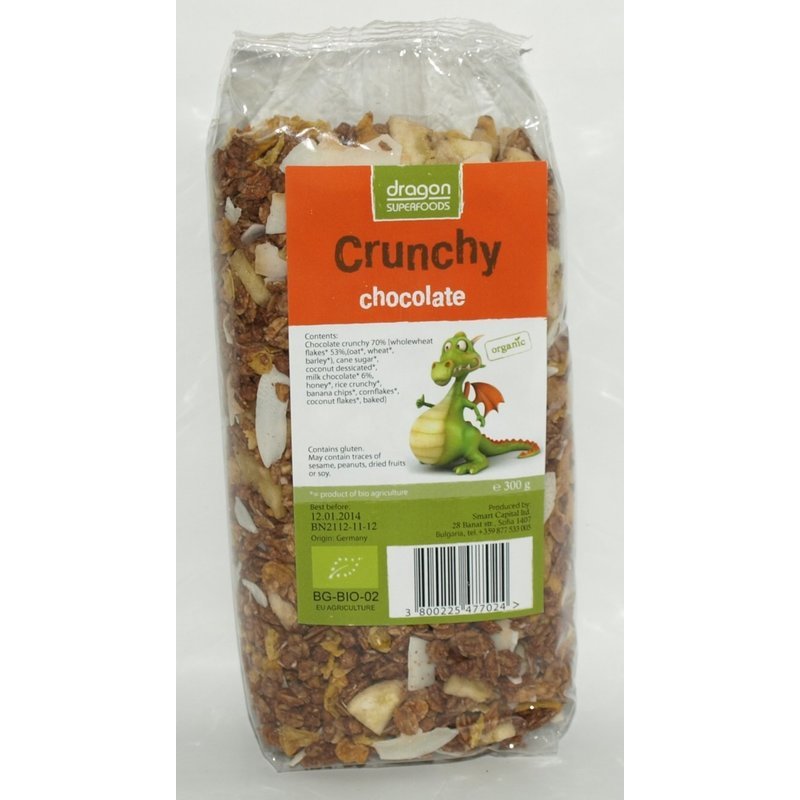 Bio Crunchy cu Ciocolata Dragon Superfoods 300 g