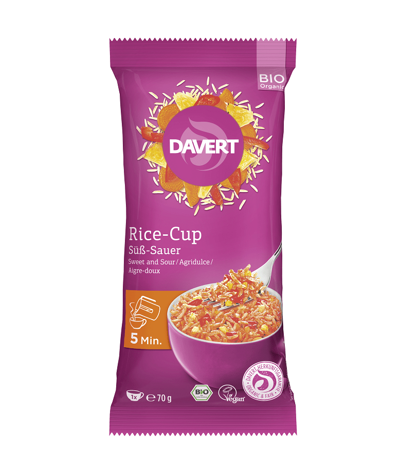 Bio Cupa de Orez Dulce Acrisor Instant 1 Portie Vegan Davert 70 g
