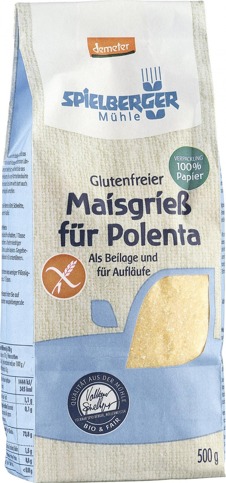 Bio Faina de Malai Polenta Fara Gluten Demeter Spielberger 500 g