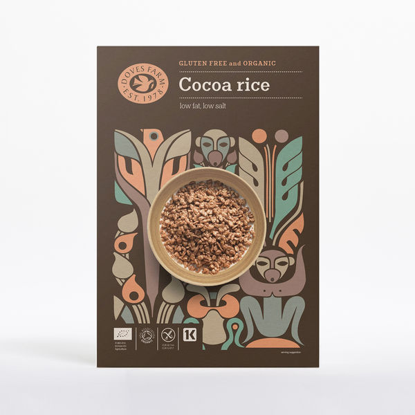 Bio Fulgi de Orez cu Cacao Fara Gluten si Grau Doves Farm 375 g