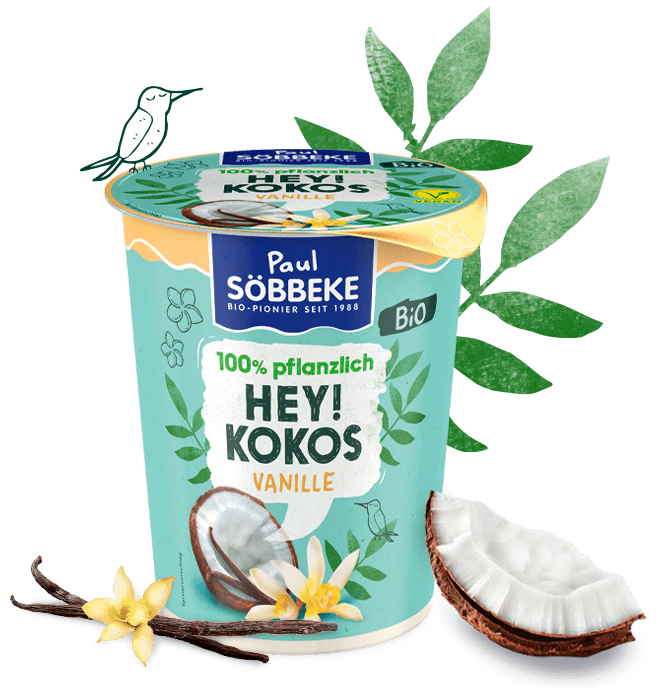 Bio Specialitate Vegetala Naturala din Cocos cu Vanilie Sobbeke 330 g