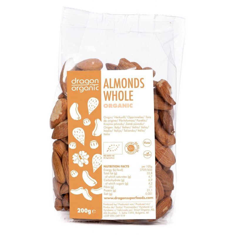 Bio Migdale Organice Raw Dragon Superfoods 200 g