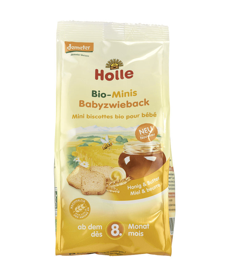 Bio Mini Paine Uscata cu Unt si Miere Holle 100 g