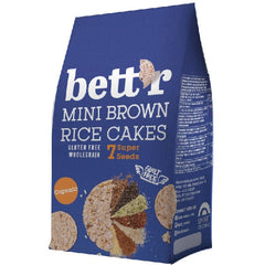 Bio Mini Rondele din Orez Brun Integral cu 7 Super Seminte Vegan Fara Gluten Bettr 50 g