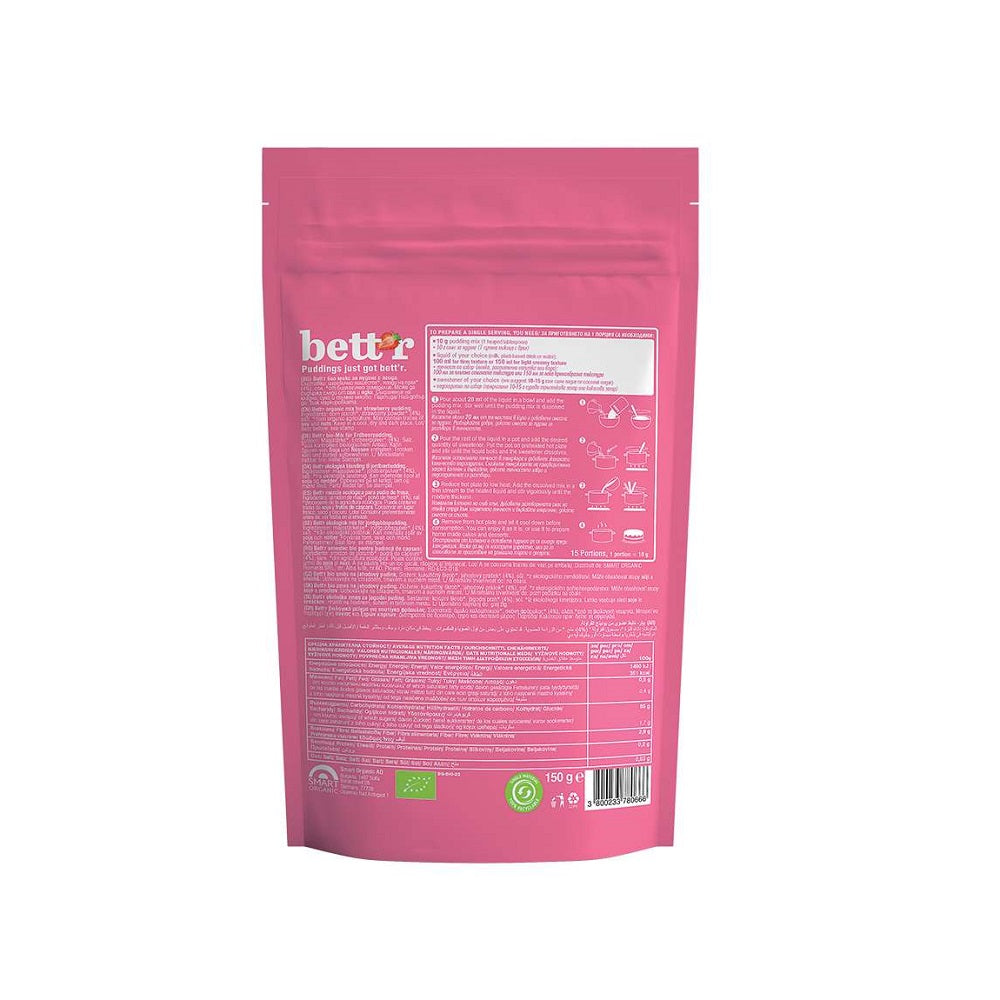 Bio Mix Budinca Capsuni Vegan Fara Gluten Bettr 150 g