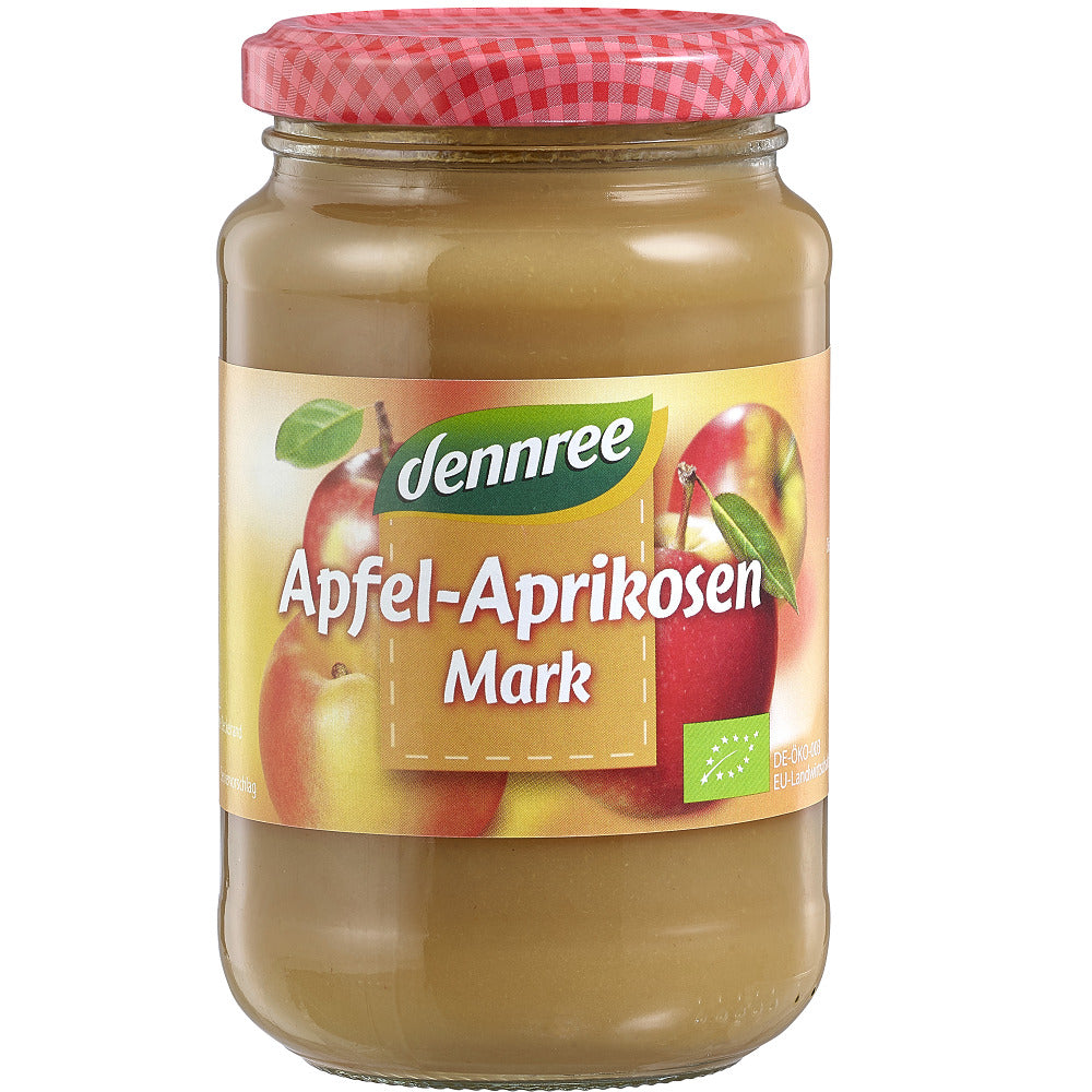 Piure de Mere si Caise Bio Dennree 360 g