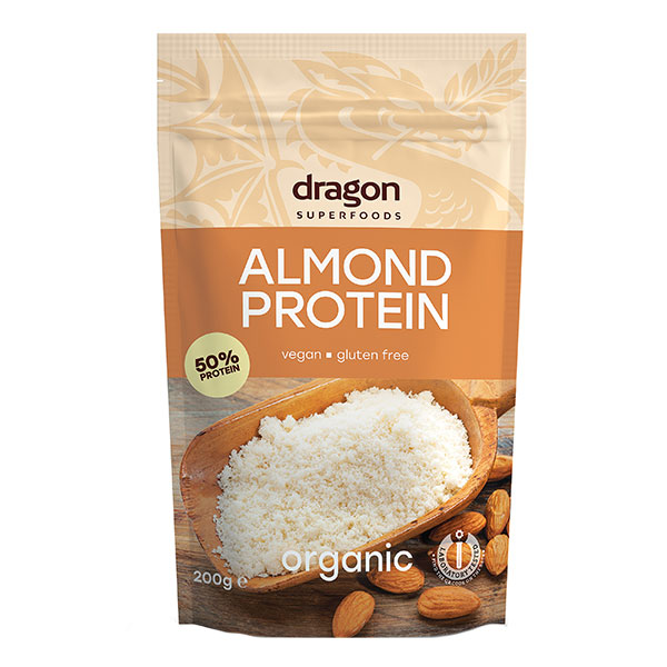 Pudra Proteica Bio din Migdale Raw Dragon Superfoods 200 g