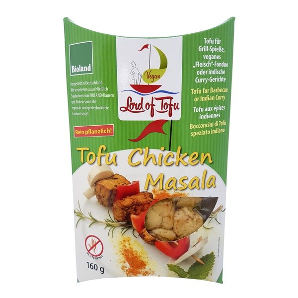 Bio Tofu Chicken Masala cu Aroma de Pui Vegan Fara Gluten Lord of Tofu 160 g