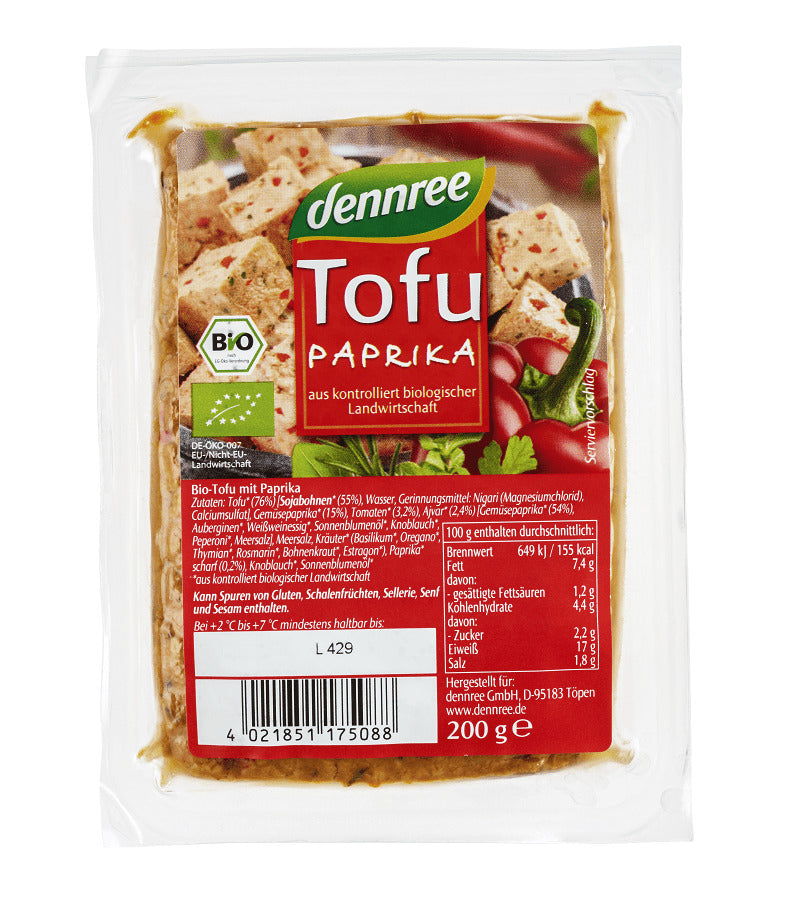 Bio Tofu cu Paprika Dennree 200 g